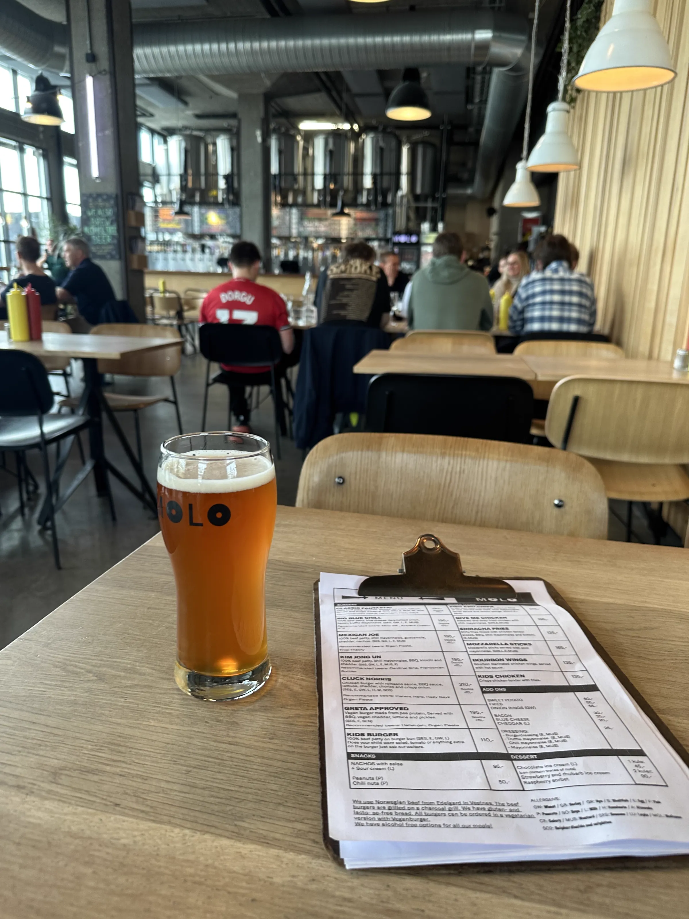 A glass of craft beer at the Ålesund microbrewery