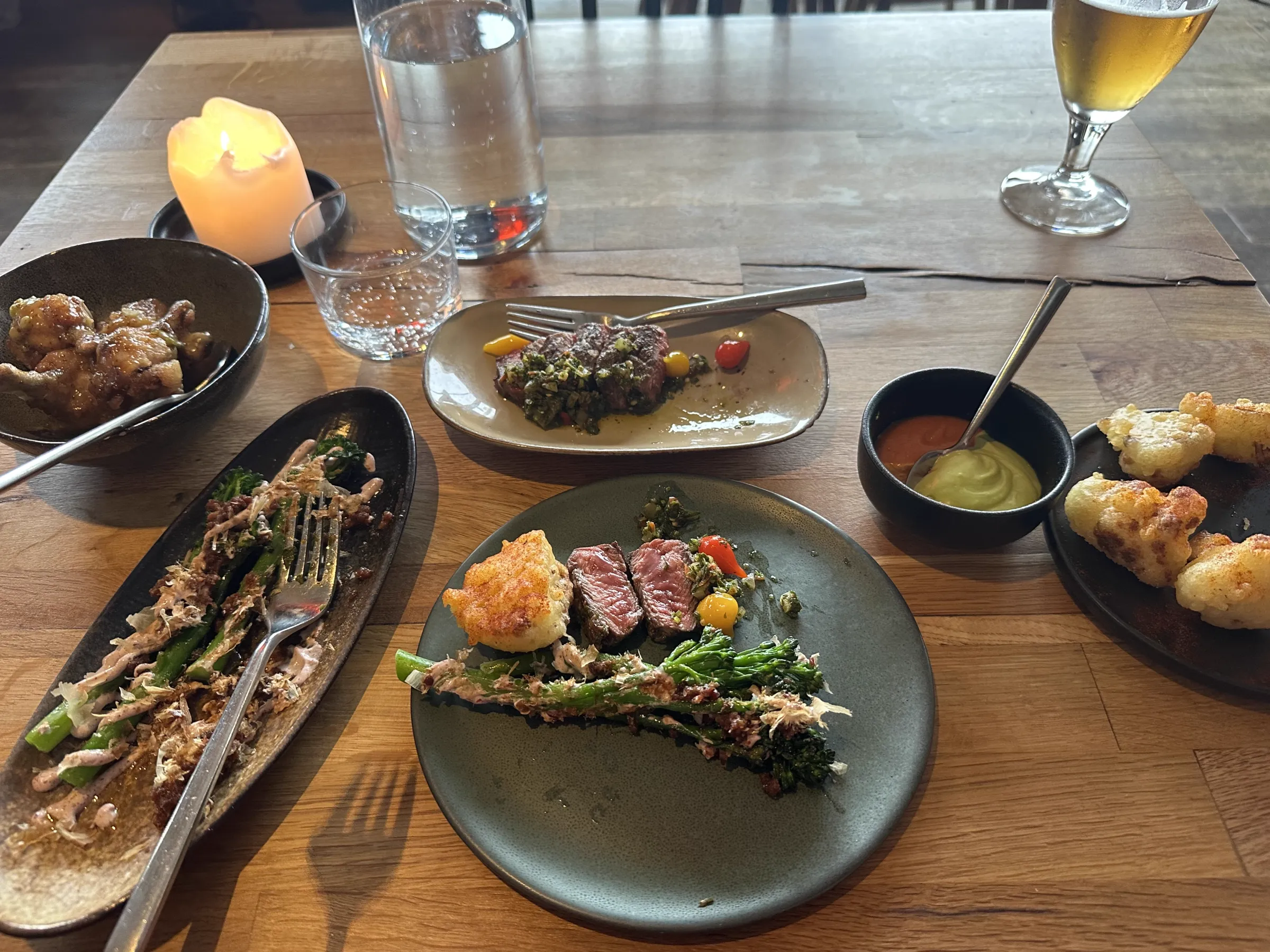 A spread of Spanish-Norwegian fusion tapas dishes
